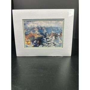 The Wintry Rim Art Piece by Fred Lucas Matted Wintry Rim 6.75x 4.75 *Sealed*